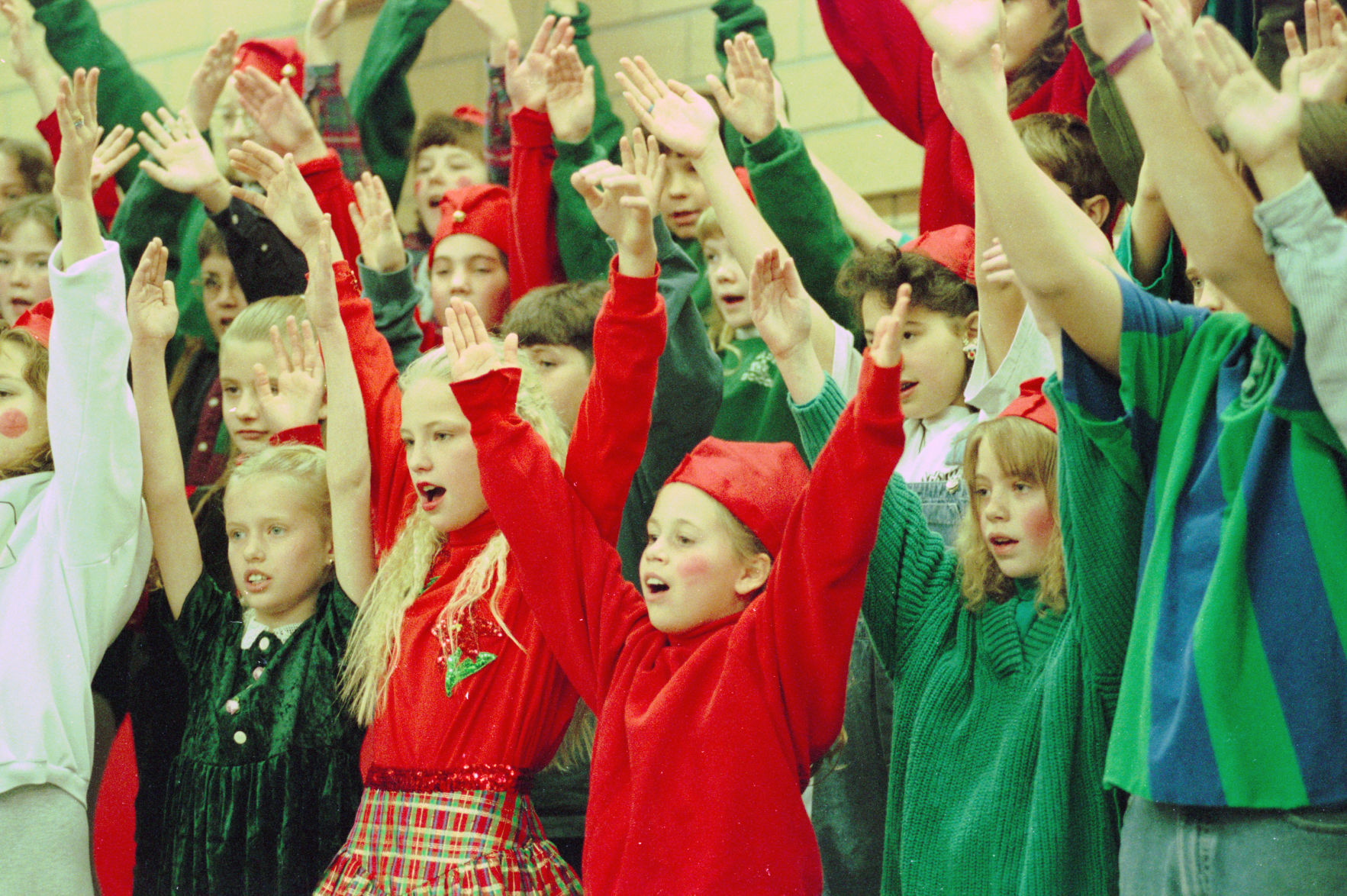 Holiday play at Boulder Elementary School, December 21, 1995